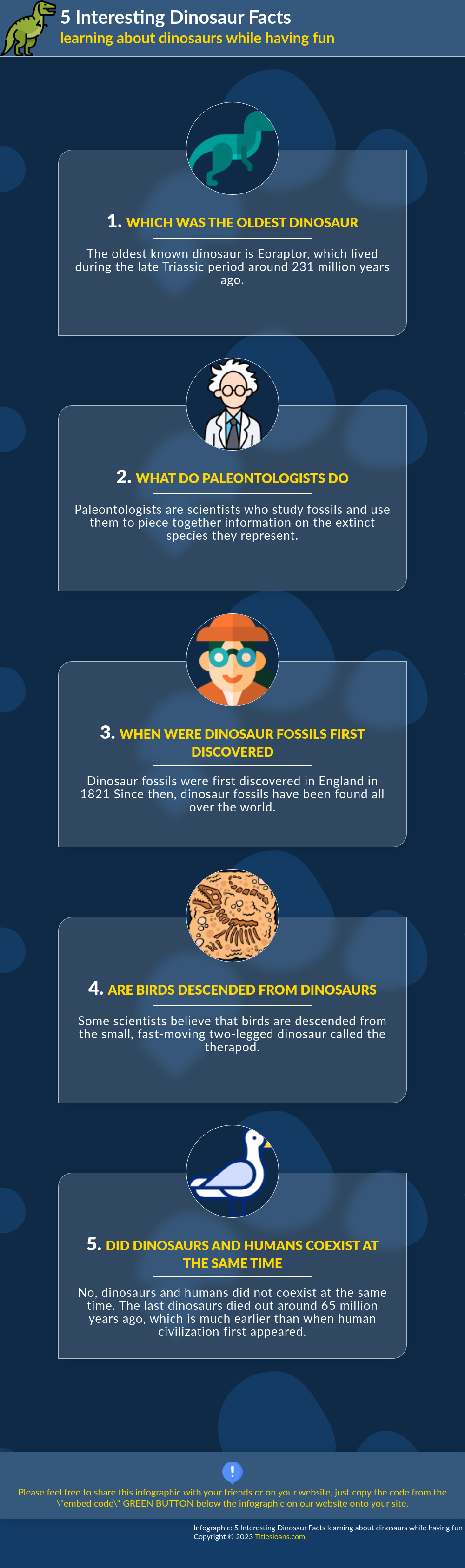 Infographic: 5 Interesting Dinosaur Facts  learning about dinosaurs while having fun