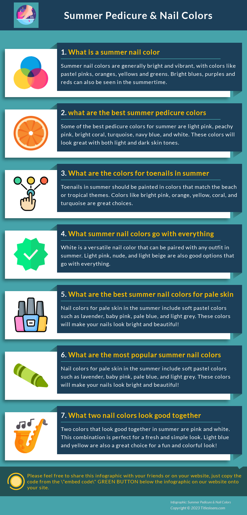 Infographic: Summer Pedicure & Nail Colors  