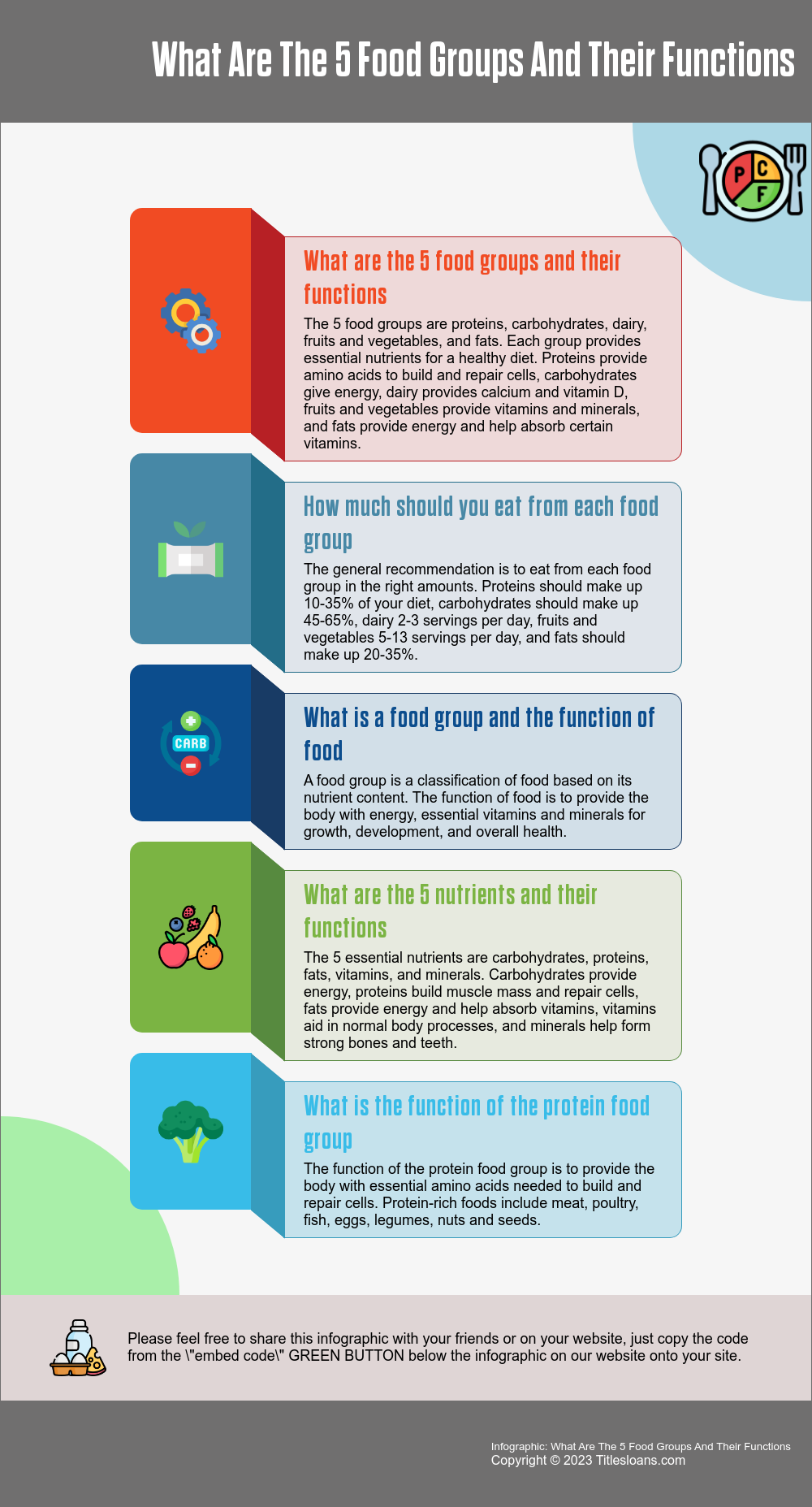 Infographic: What Are The 5 Food Groups And Their Functions  